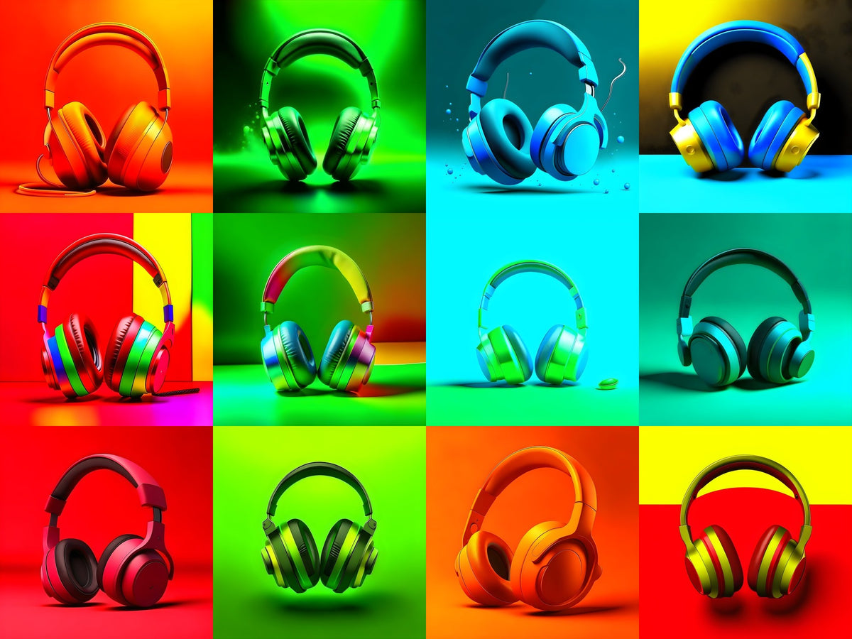 Bold Colour Headphones Art — Choose Your Print