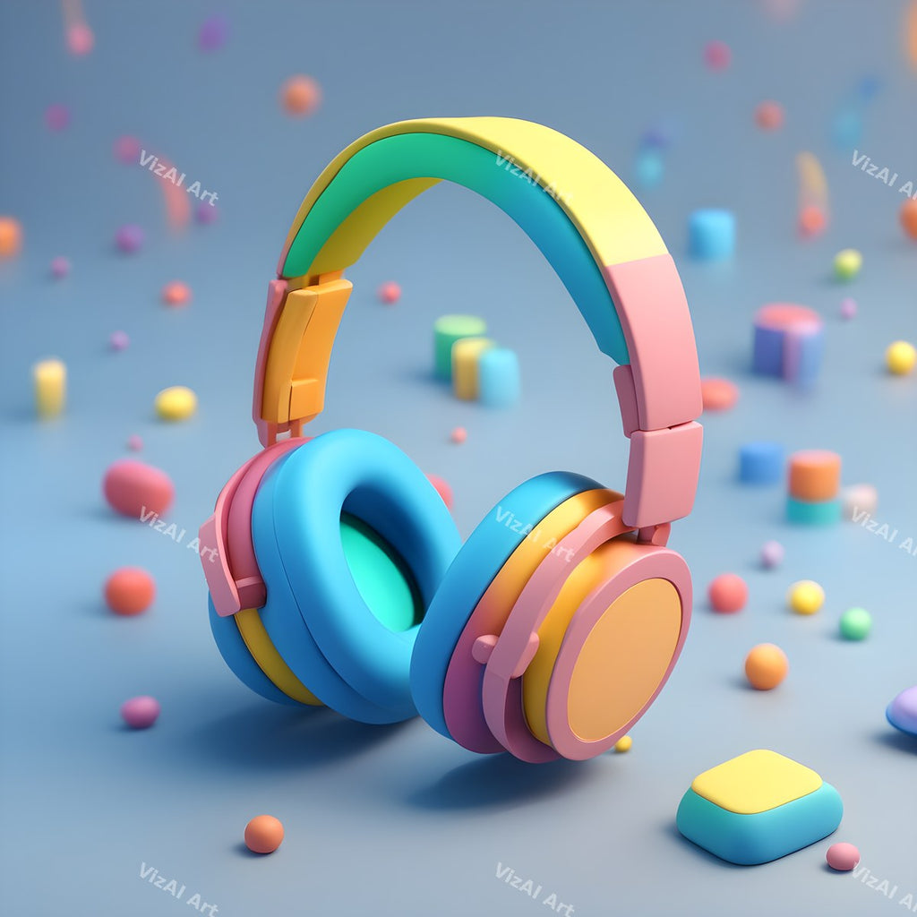 Pastel Dream Headphones Art — print 1