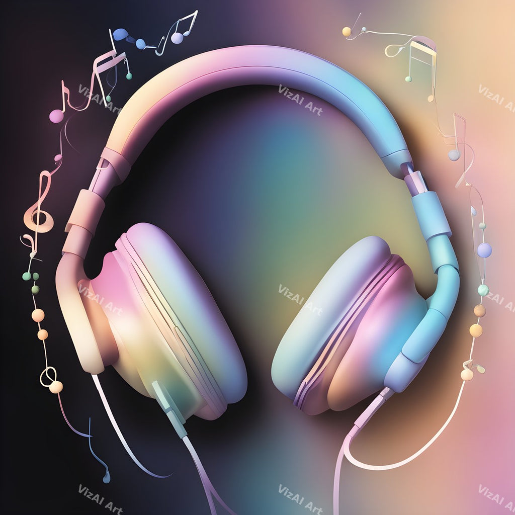 Pastel Dream Headphones Art — print 8