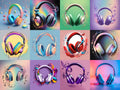 Pastel Dream Headphones Art — 12 Printable Prints