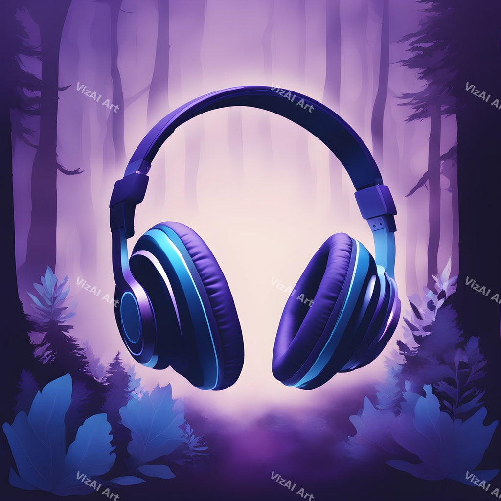 Botanical Headphones Art — print 4