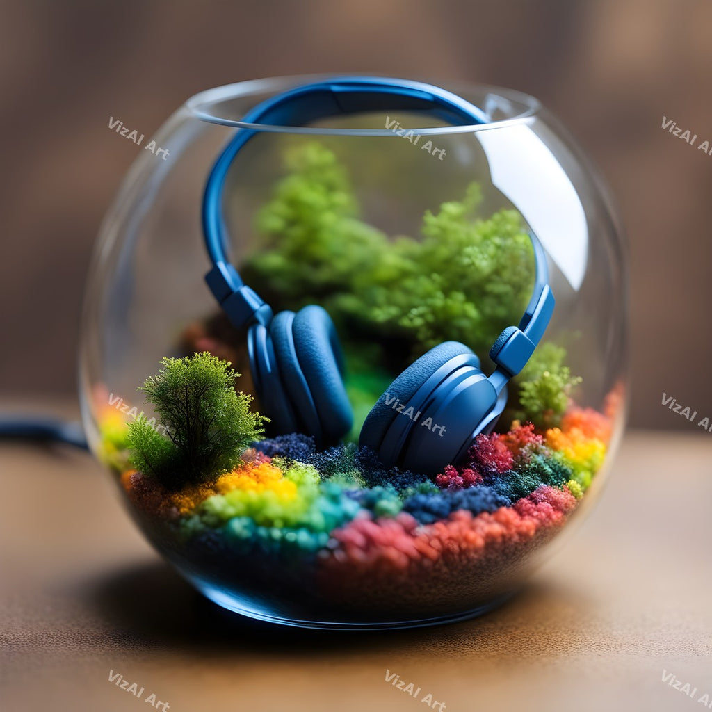Botanical Headphones Art — print 6