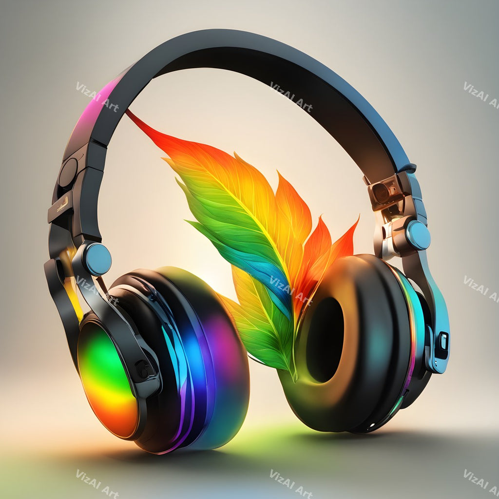 Botanical Headphones Art — print 8