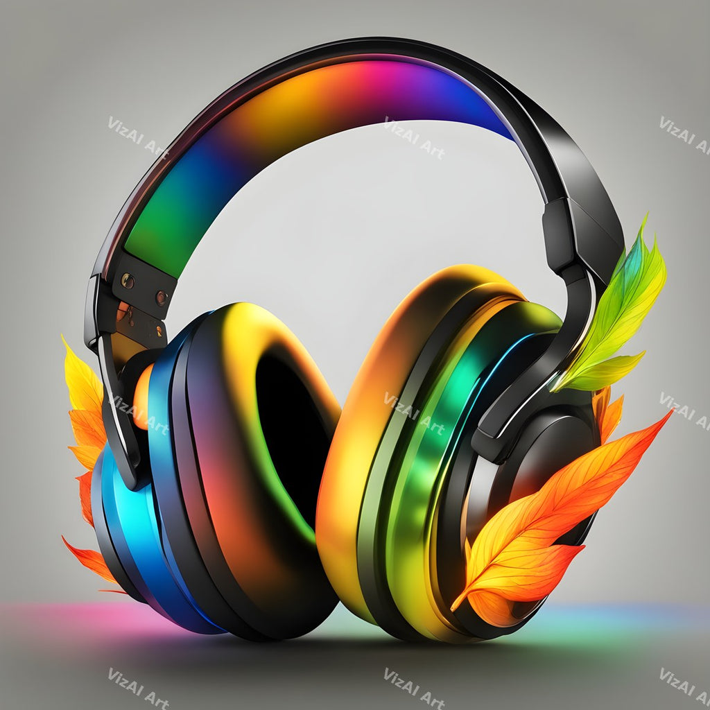 Botanical Headphones Art — print 9