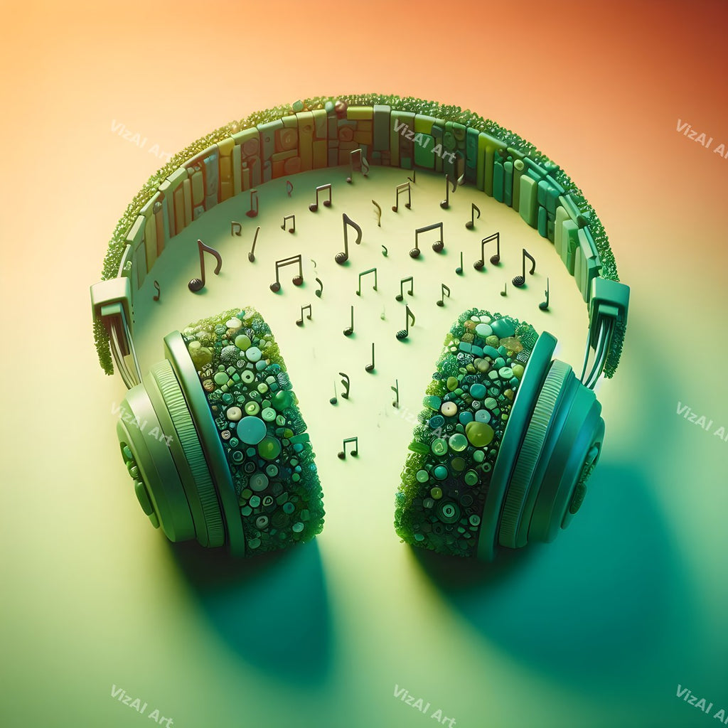 Botanical Headphones Art — print 11