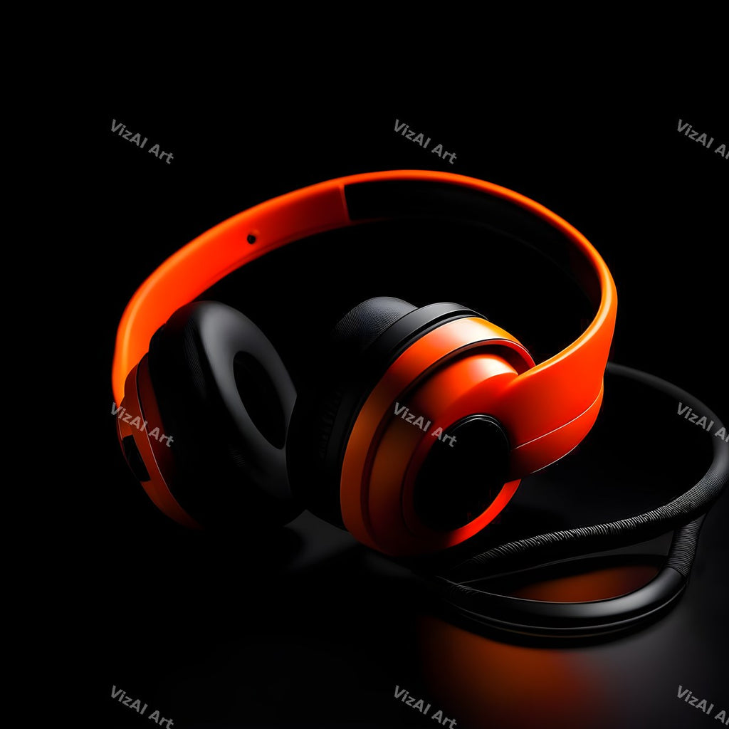Neon Glow Headphones Art — print 6