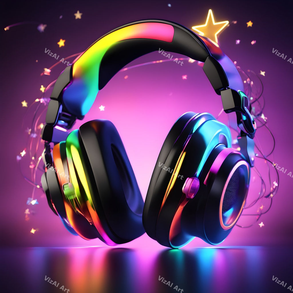 Sound Burst Headphones Art — print 1