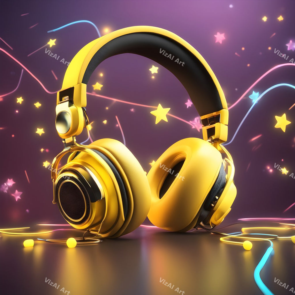 Sound Burst Headphones Art — print 3