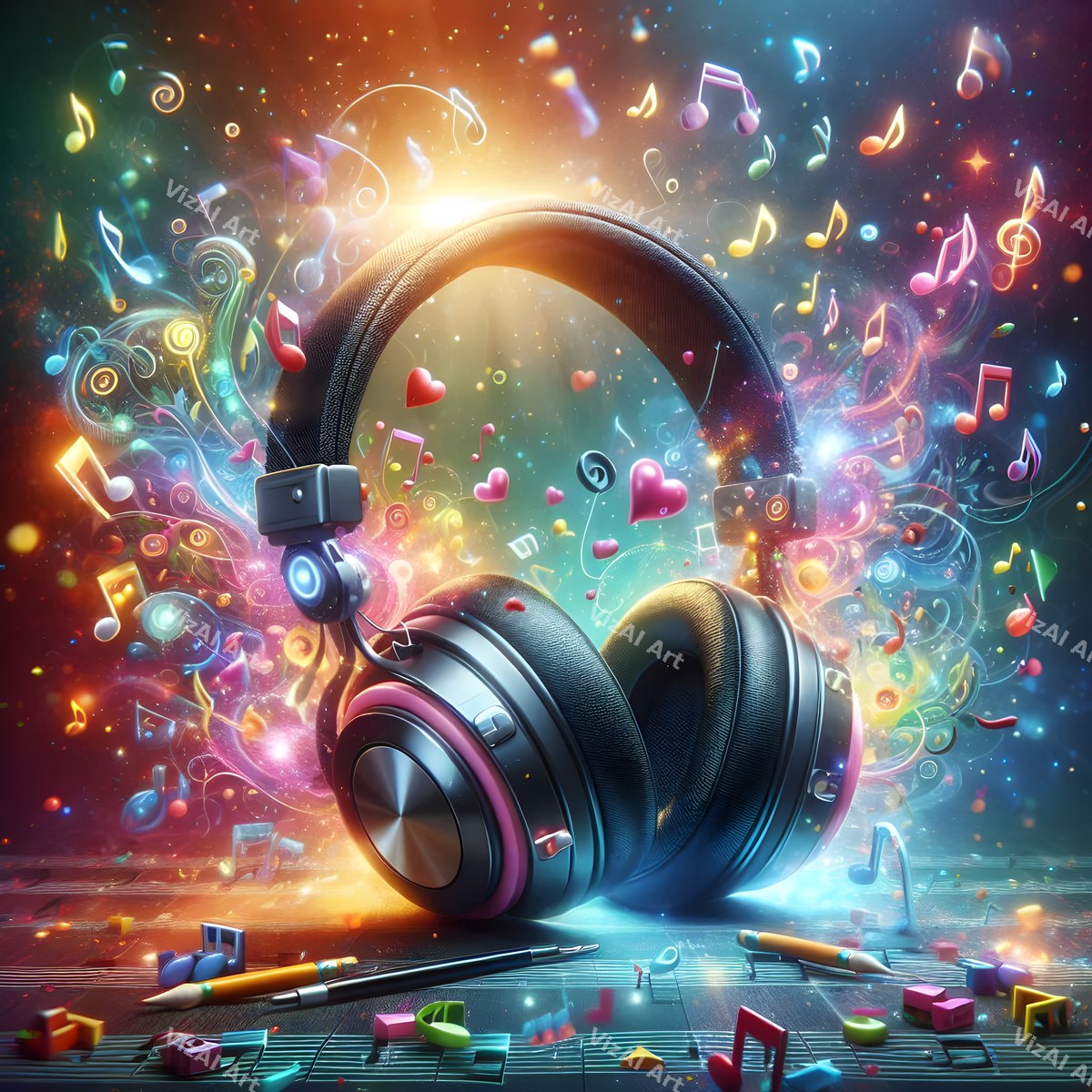Sound Burst Headphones Art — print 11