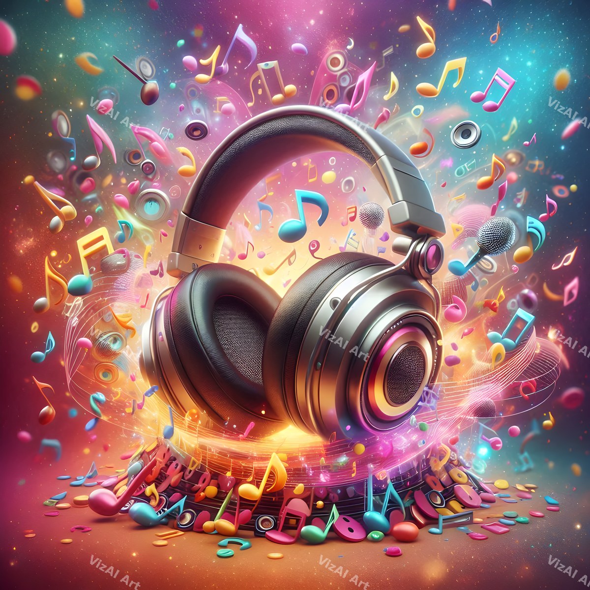Sound Burst Headphones Art — print 12