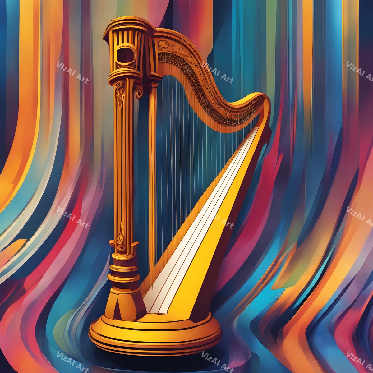 Rainbow Harp Art — print 8