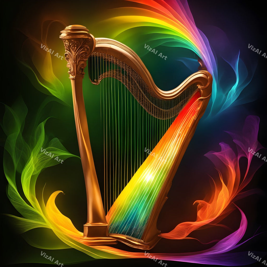 Rainbow Harp Art — print 12