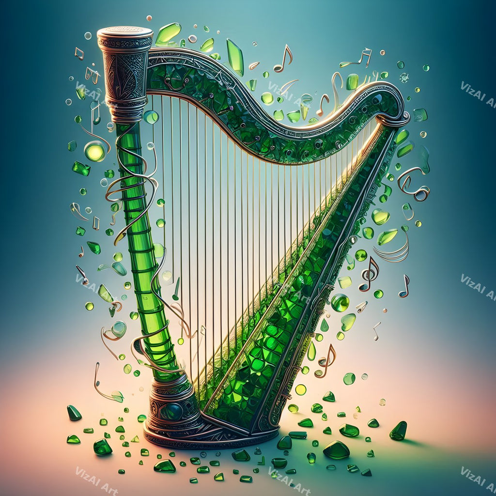 Crystal & Butterfly Harp Art — print 4
