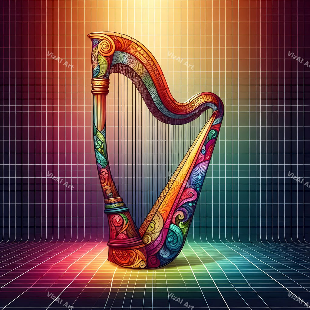 Celestial Golden Harp Art — print 8