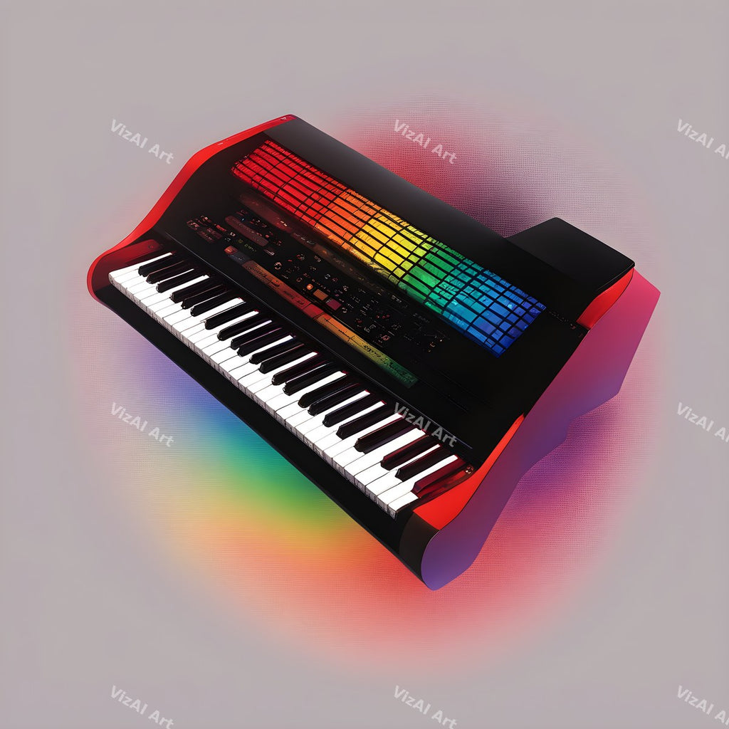 Rainbow Glow Synth Art — print 2