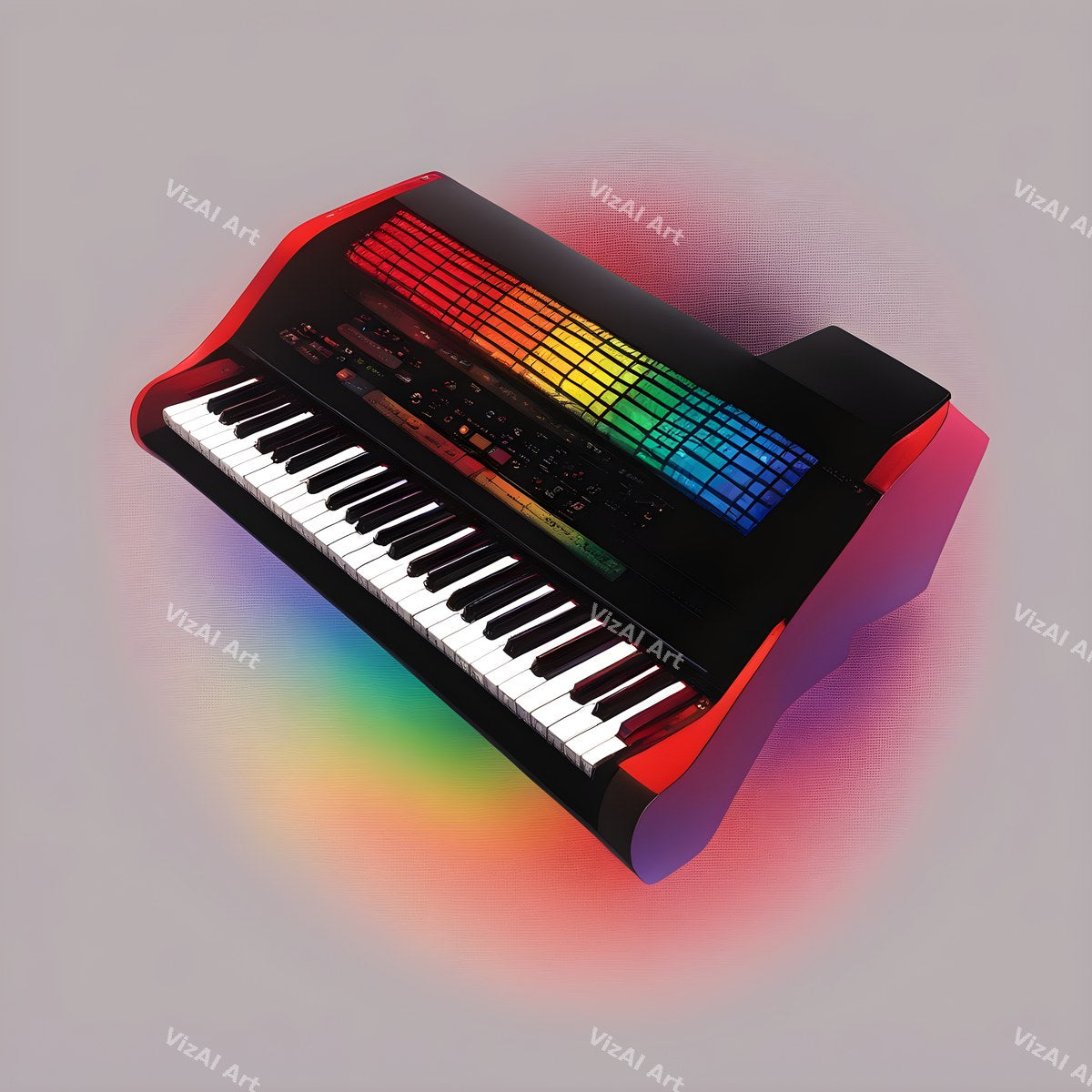 Rainbow Glow Synth Art — print 2