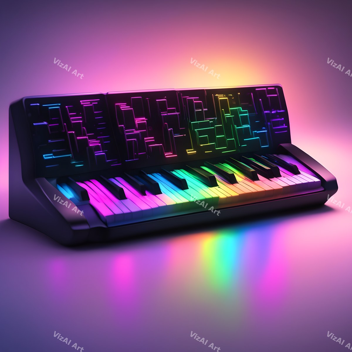 Rainbow Glow Synth Art — print 5