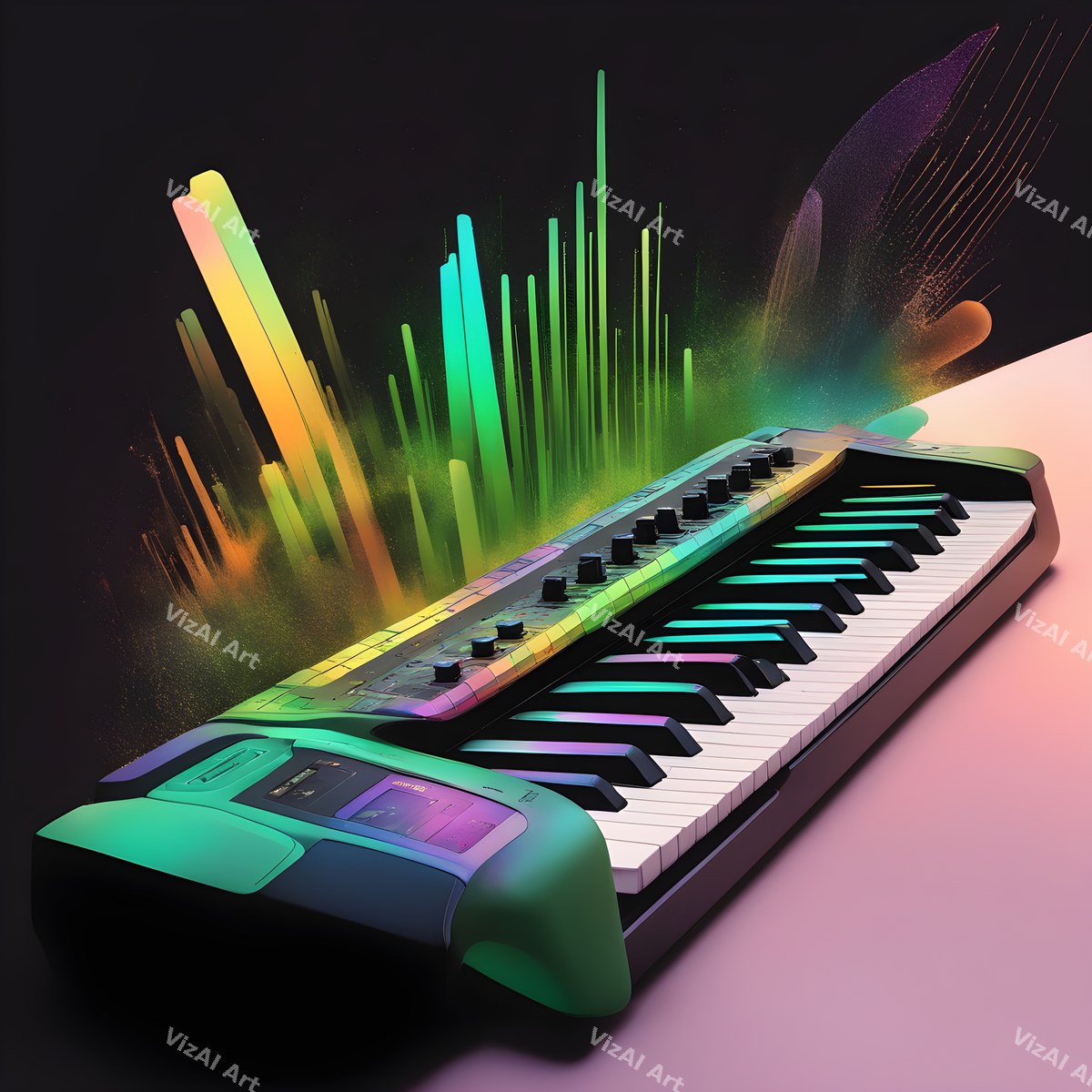 Rainbow Glow Synth Art — print 7