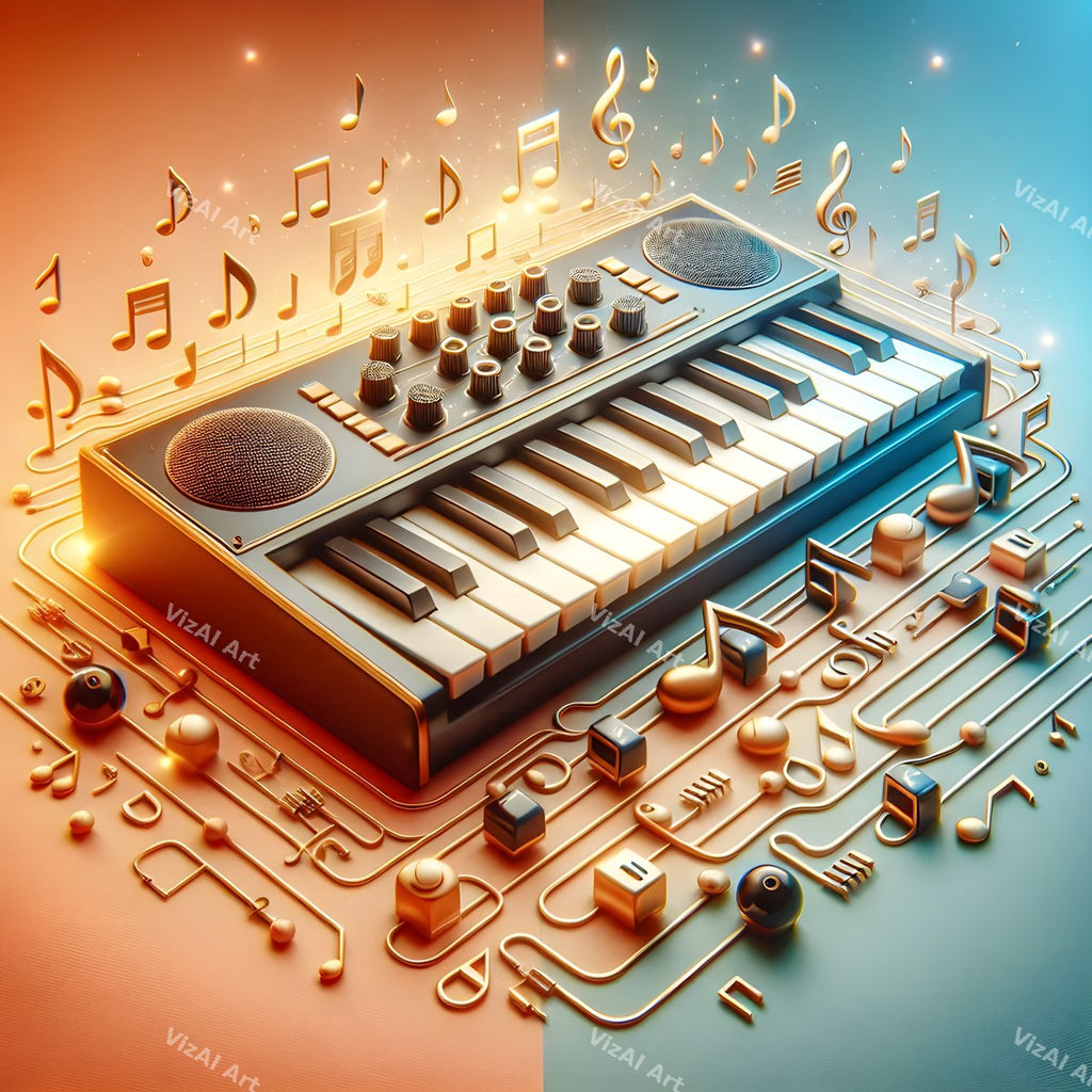 Butterflies & Music Notes Keyboard Art — print 10