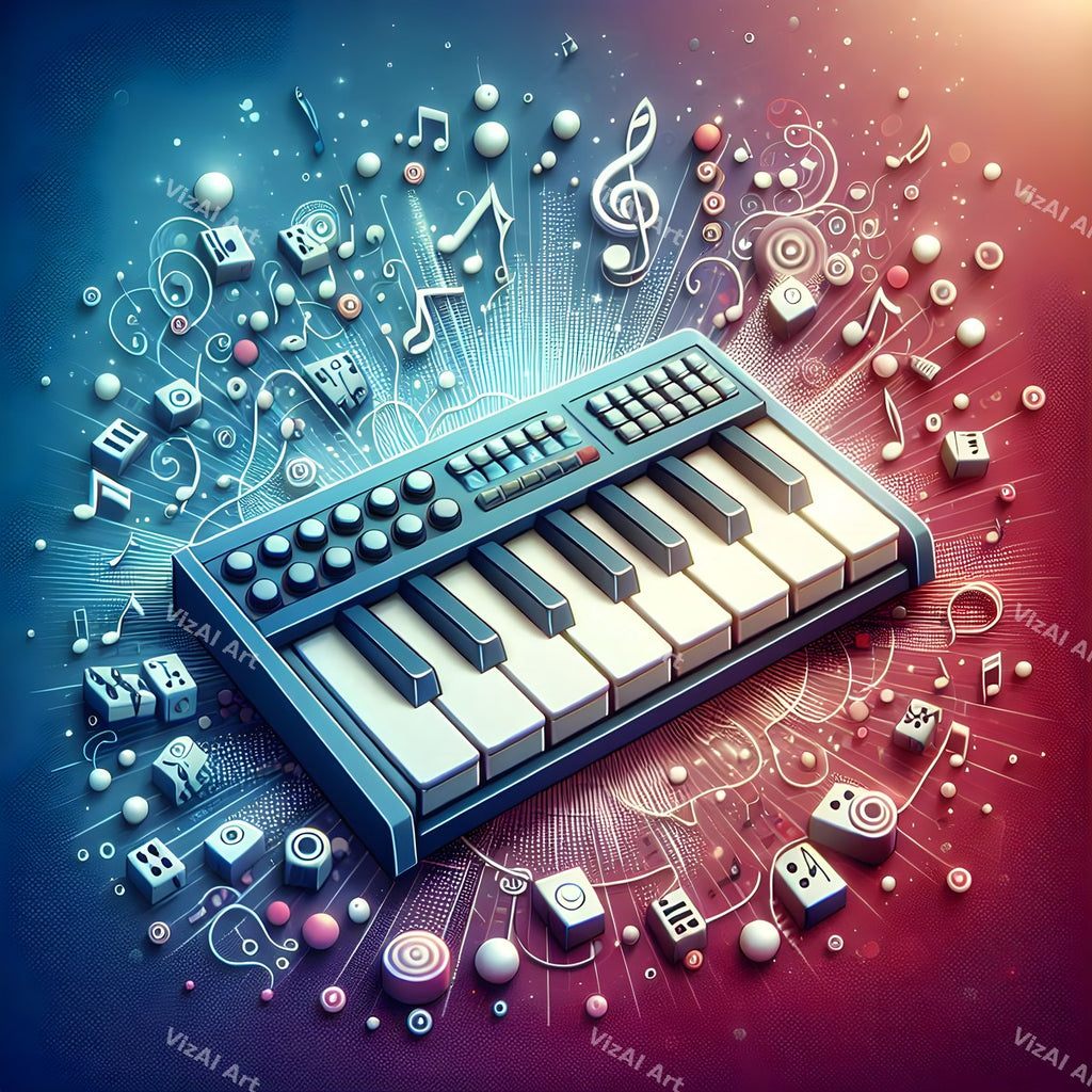 Butterflies & Music Notes Keyboard Art — print 12