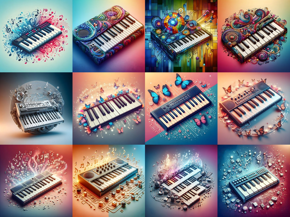 Butterflies & Music Notes Keyboard Art — Choose Your Print