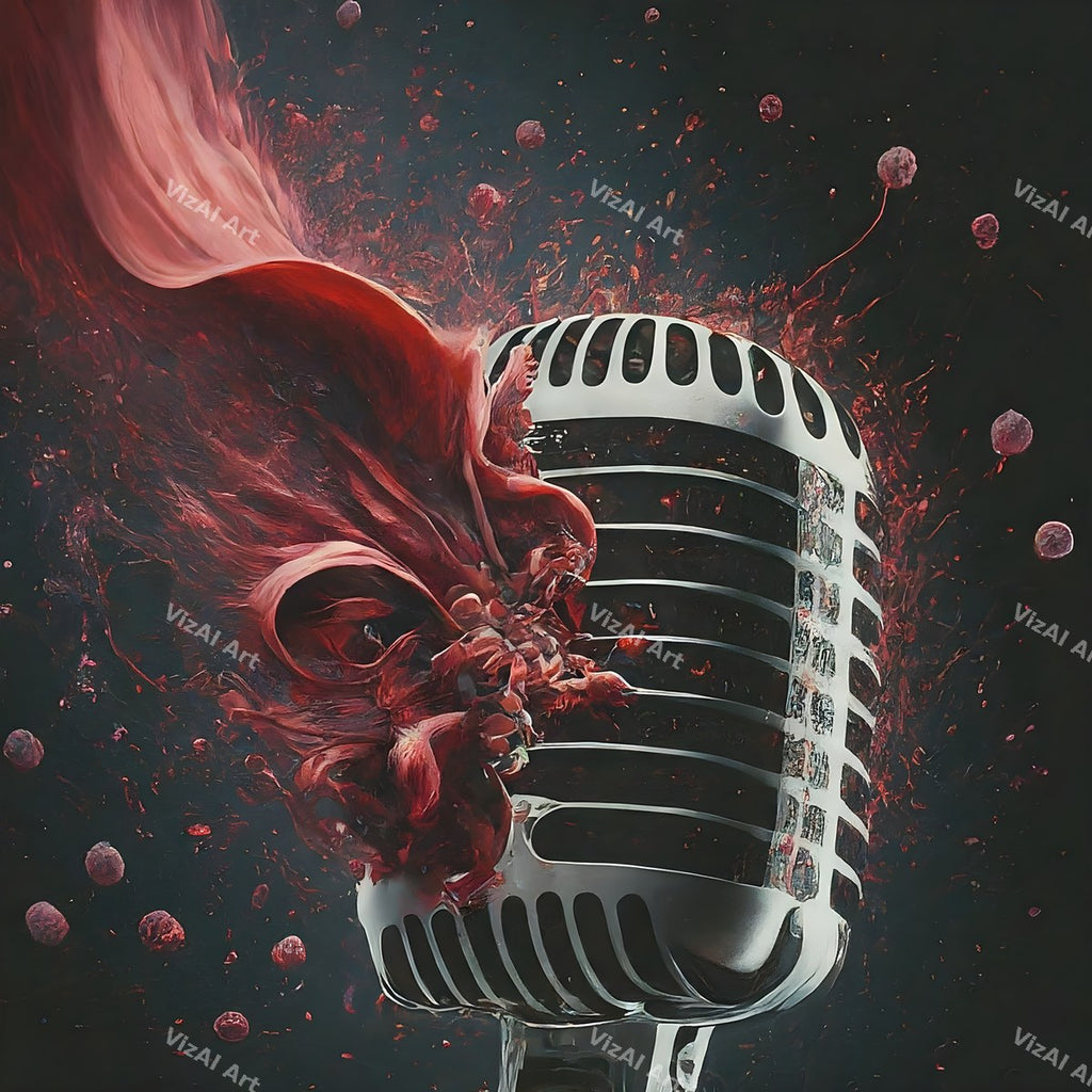 Paint Splash Microphone Art — print 10