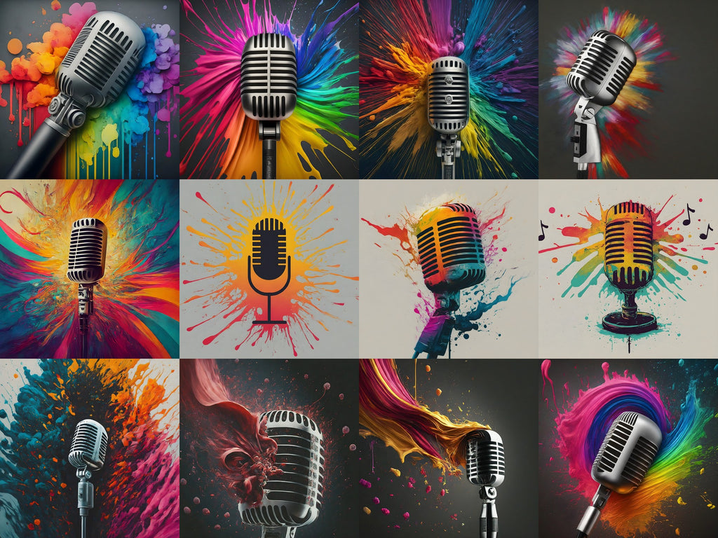 Paint Splash Microphone Art — Choose Your Print