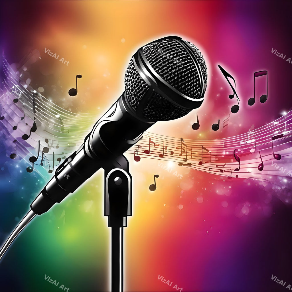 Colour Pop Microphone Art — print 1