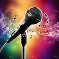 Colour Pop Microphone Art — print 1