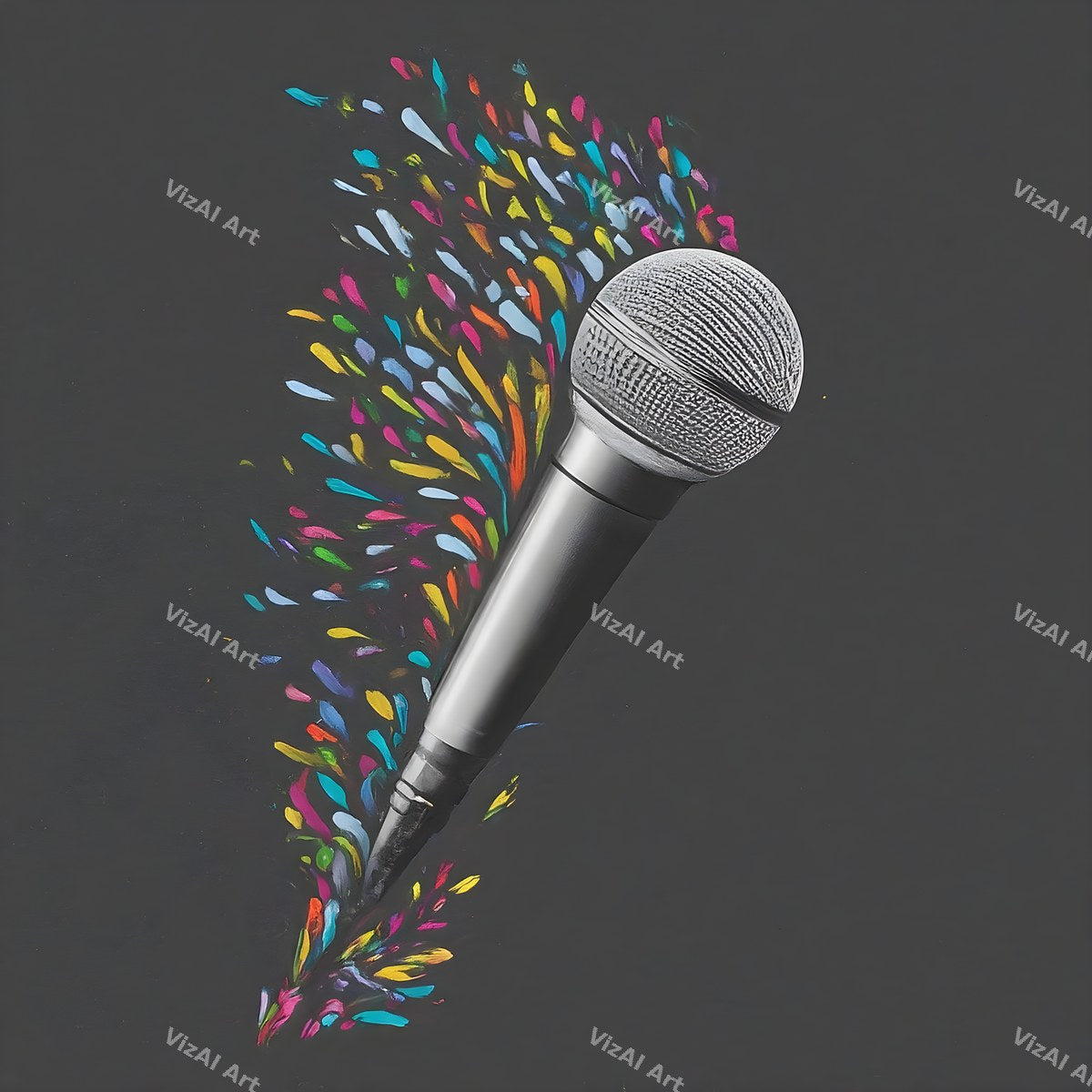Colour Pop Microphone Art — print 9