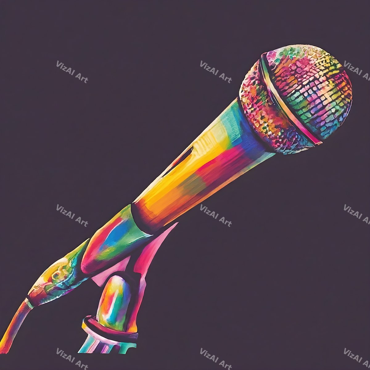 Colour Pop Microphone Art — print 10
