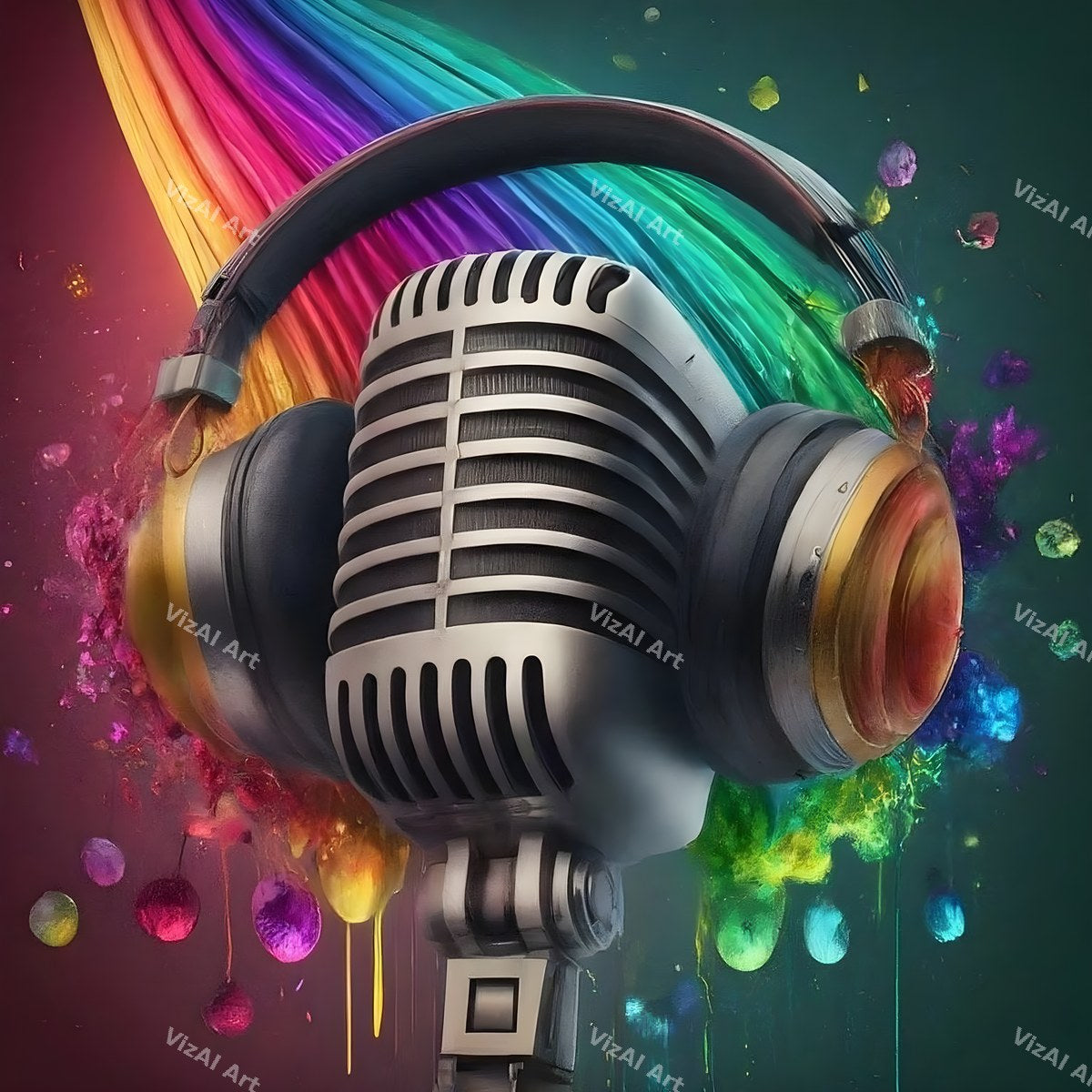 Colour Pop Microphone Art — print 12