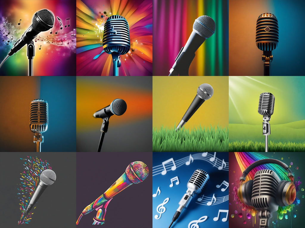 Colour Pop Microphone Art — Choose Your Print