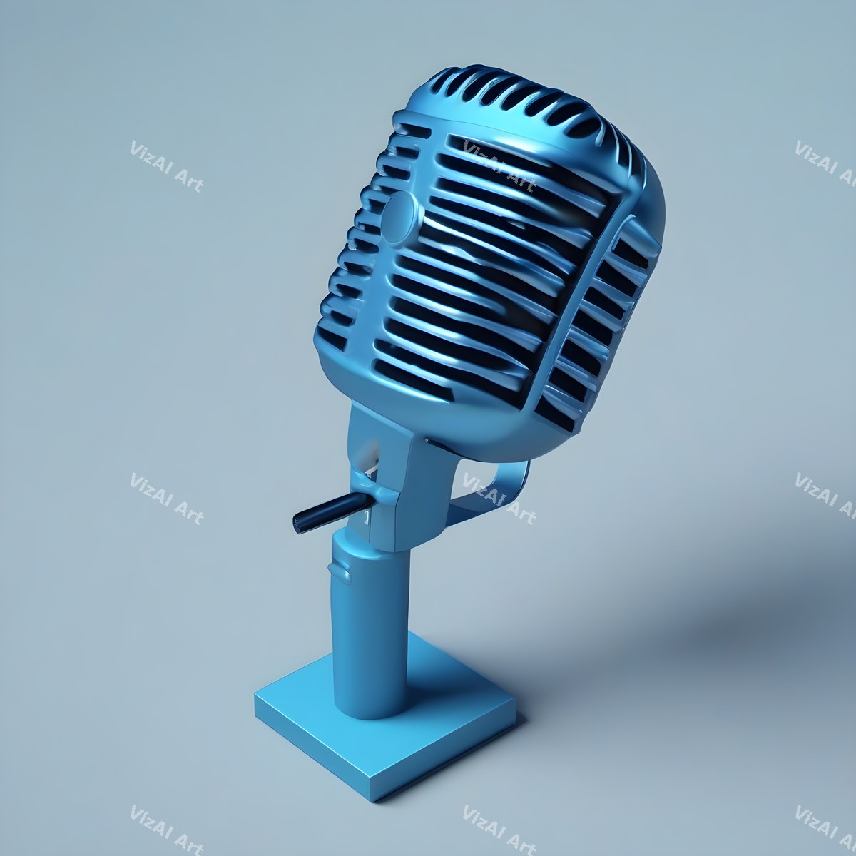 Pastel 3D Desk Microphone Art — print 11