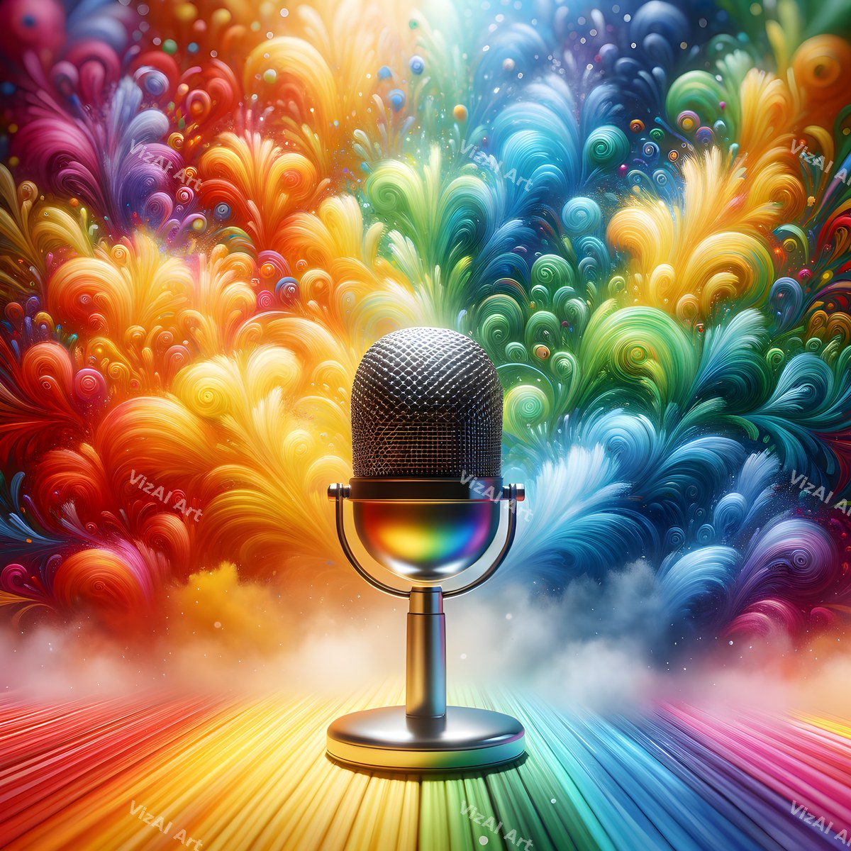 Enchanted Garden Microphone Art — print 2