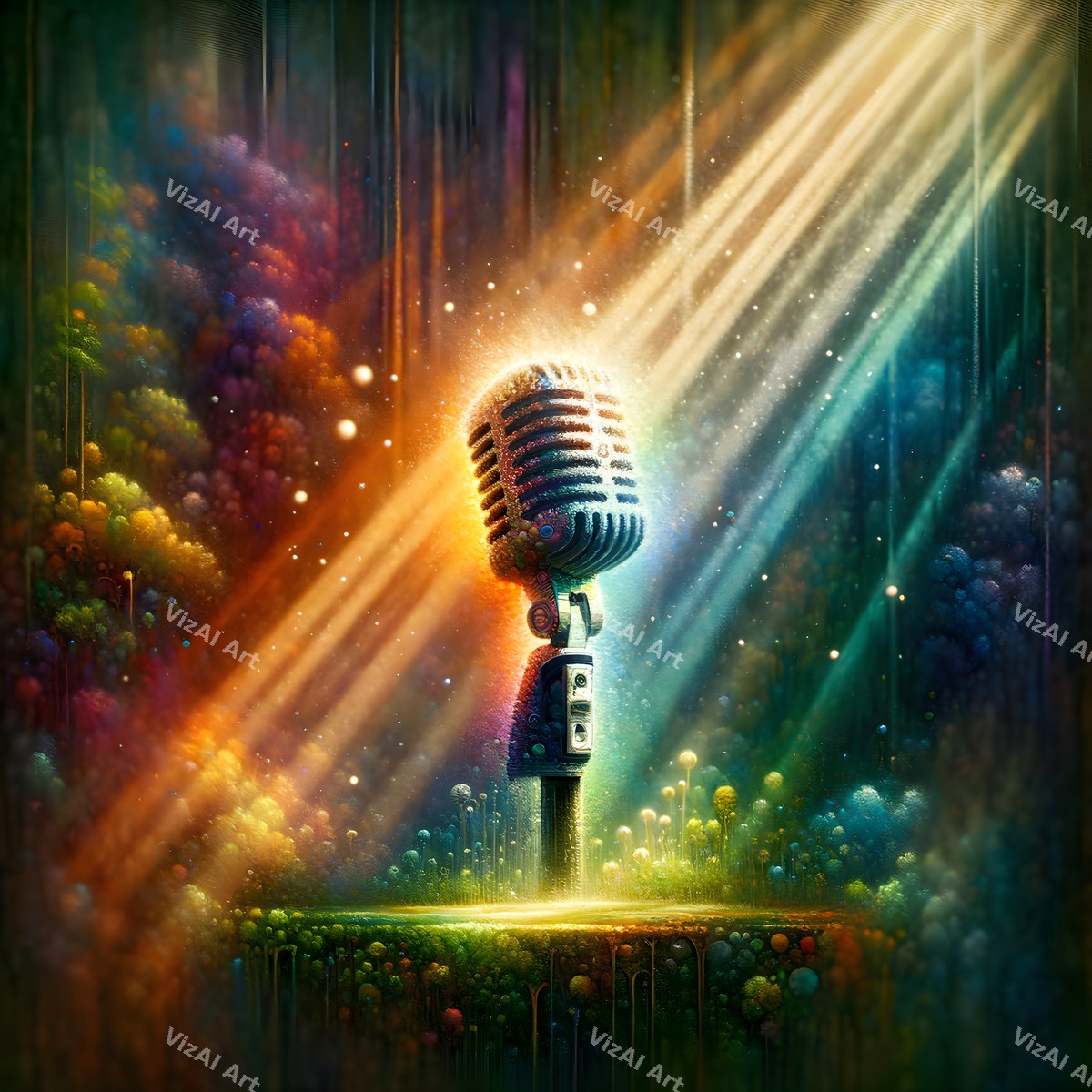 Enchanted Garden Microphone Art — print 3