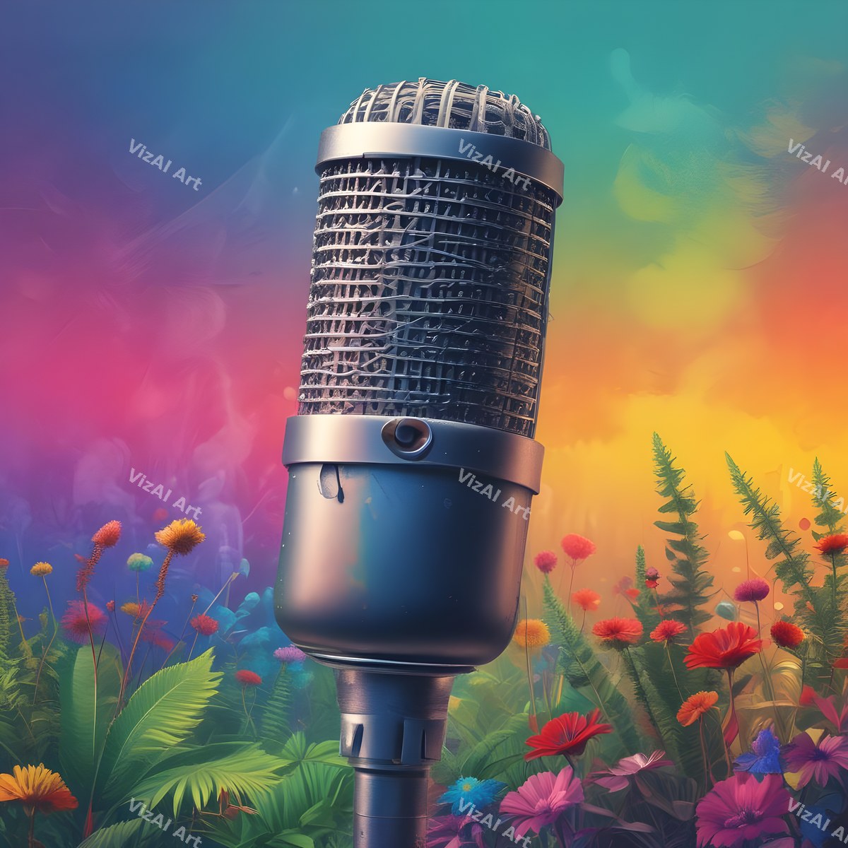 Enchanted Garden Microphone Art — print 4