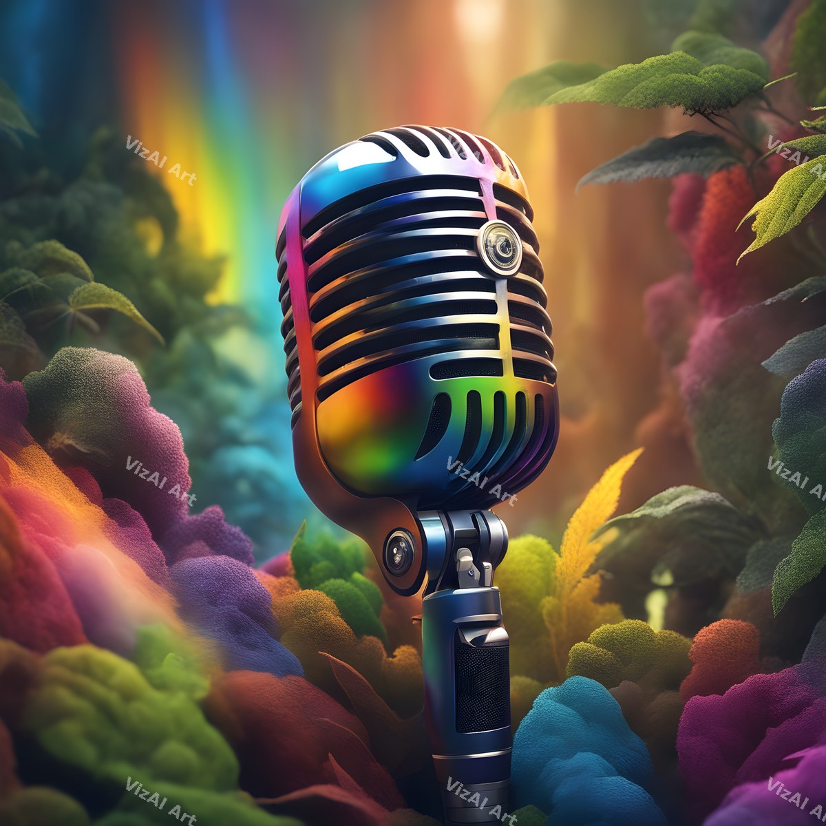 Enchanted Garden Microphone Art — print 8