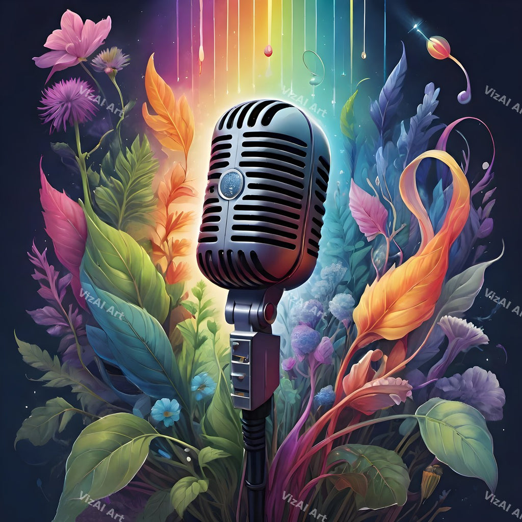 Enchanted Garden Microphone Art — print 9