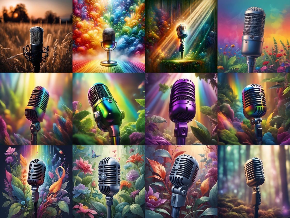 Enchanted Garden Microphone Art — 12 Printable Prints
