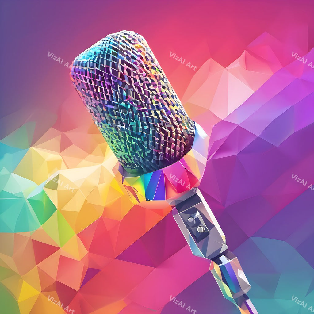 Candy Geometric & Clay Microphone Art — print 6