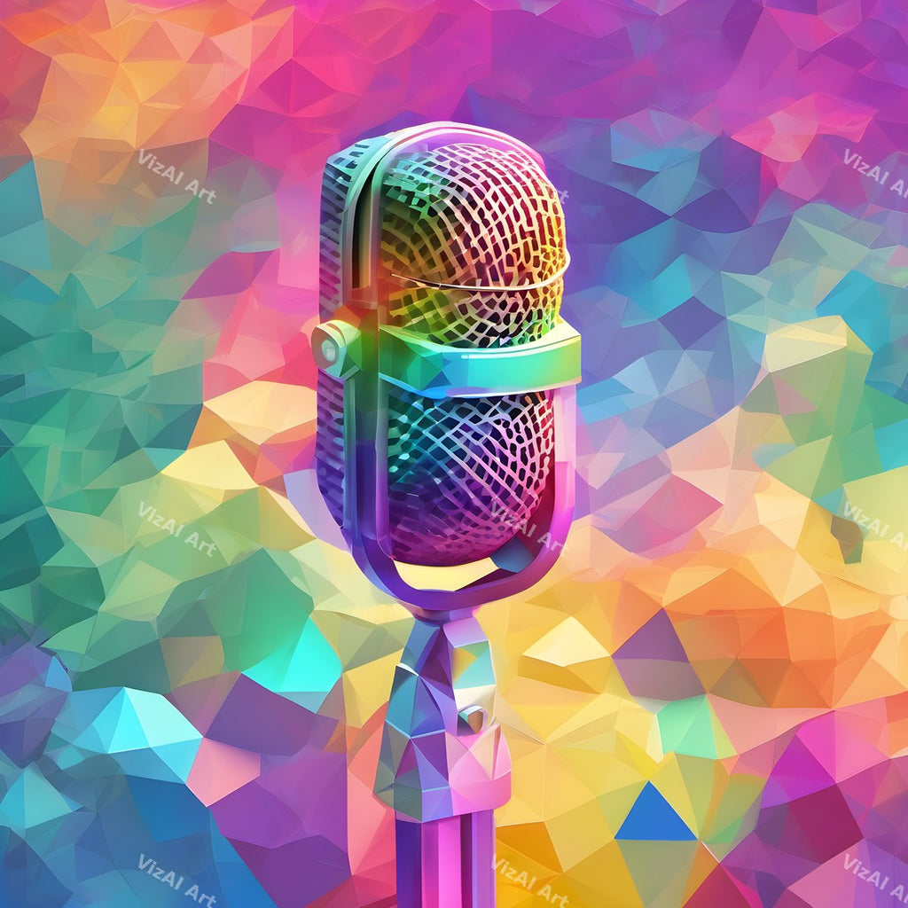 Candy Geometric & Clay Microphone Art — print 8