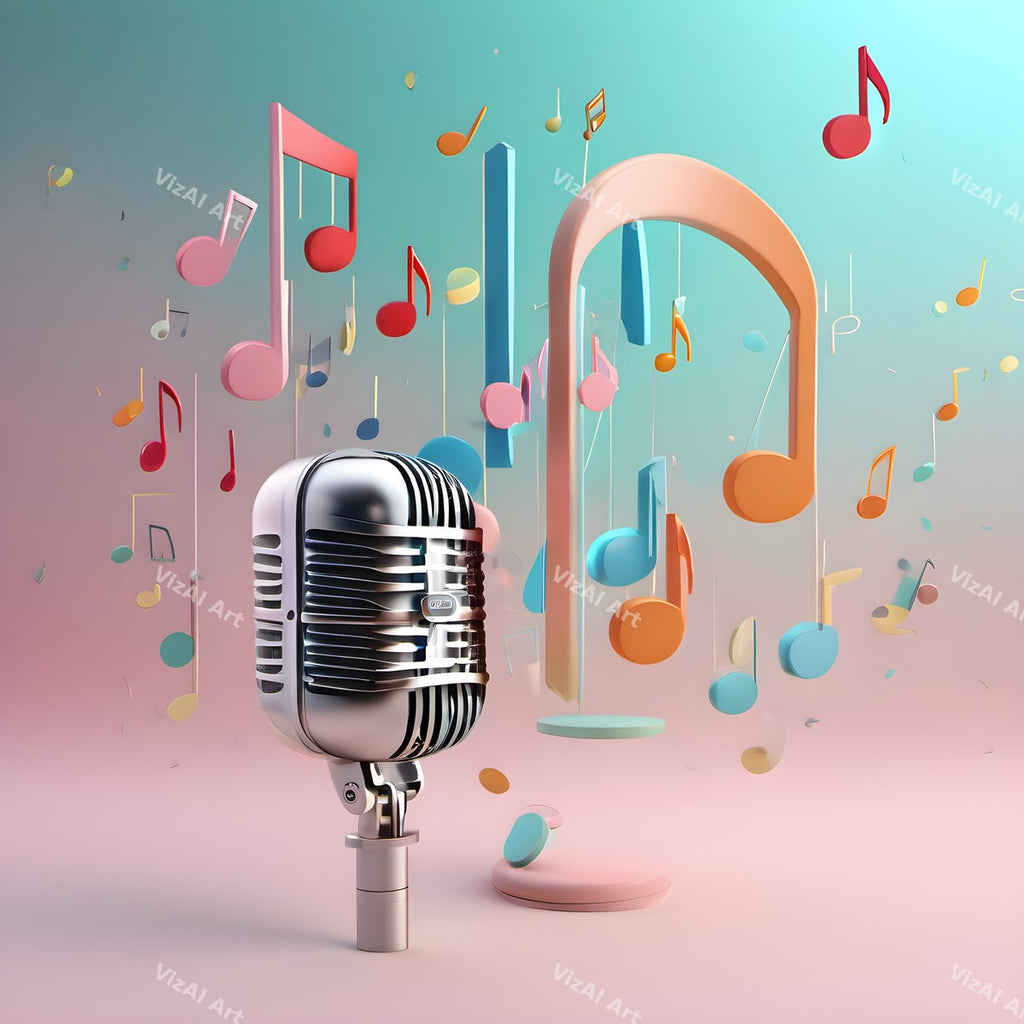 Candy Geometric & Clay Microphone Art — print 9