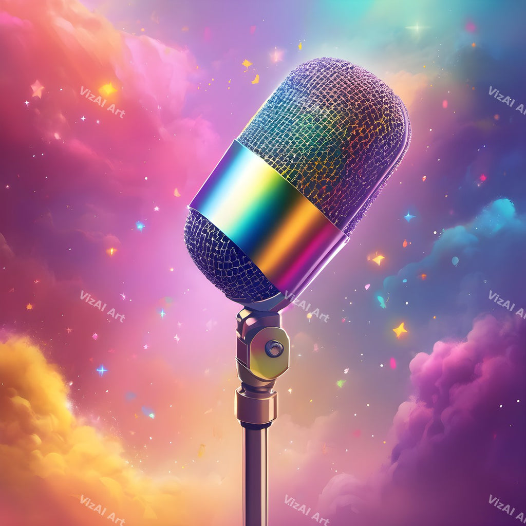 Surreal Dreamscape Microphone Art — print 2