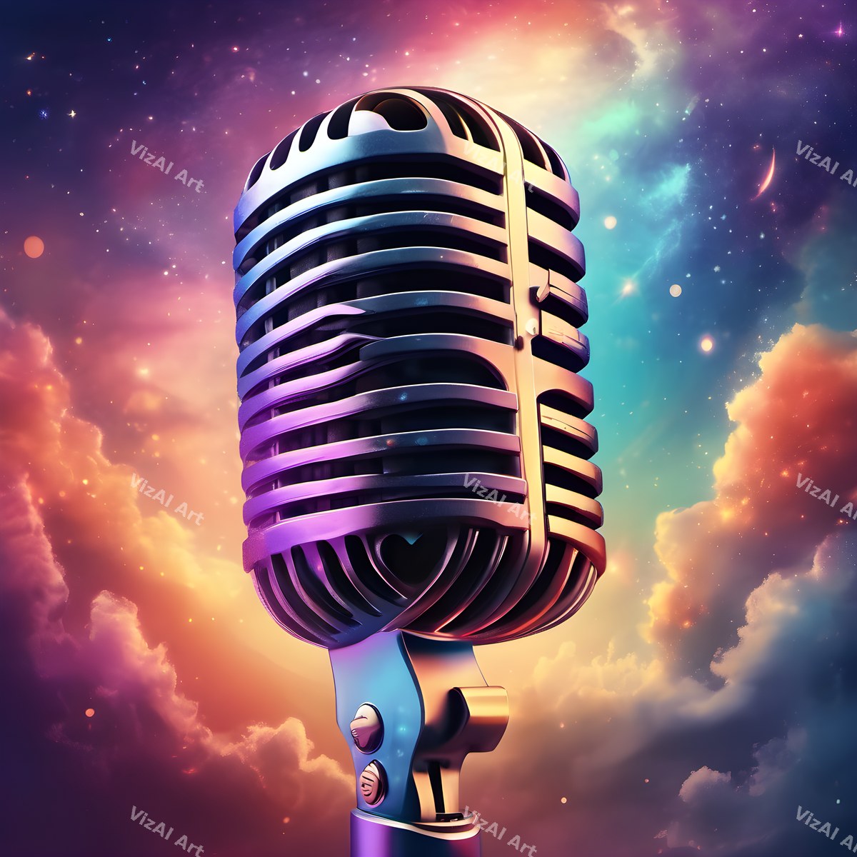 Surreal Dreamscape Microphone Art — print 6