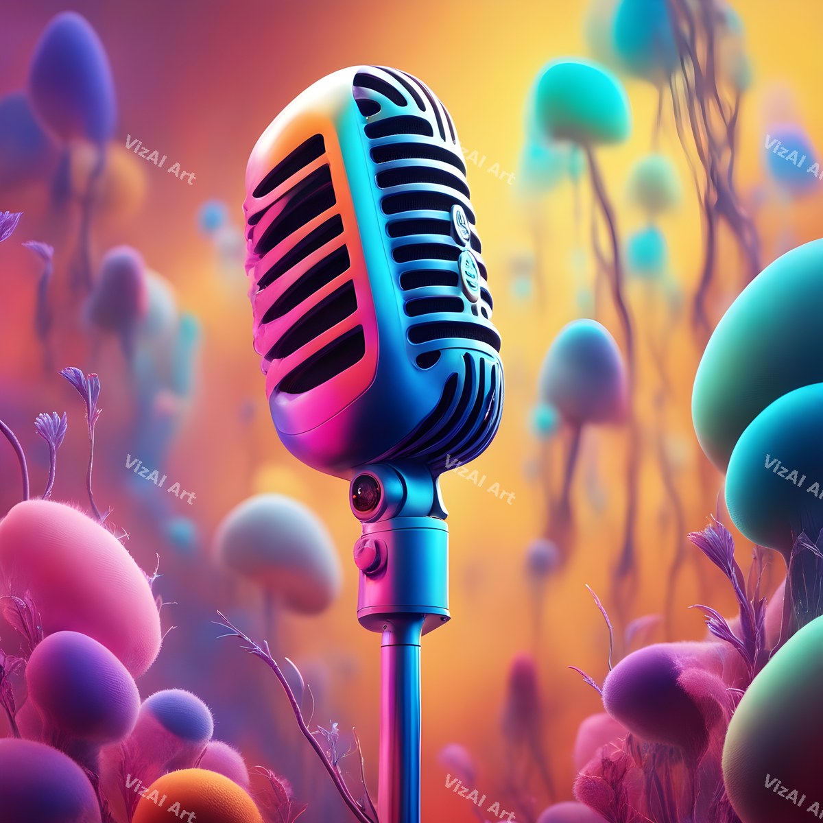 Surreal Dreamscape Microphone Art — print 9