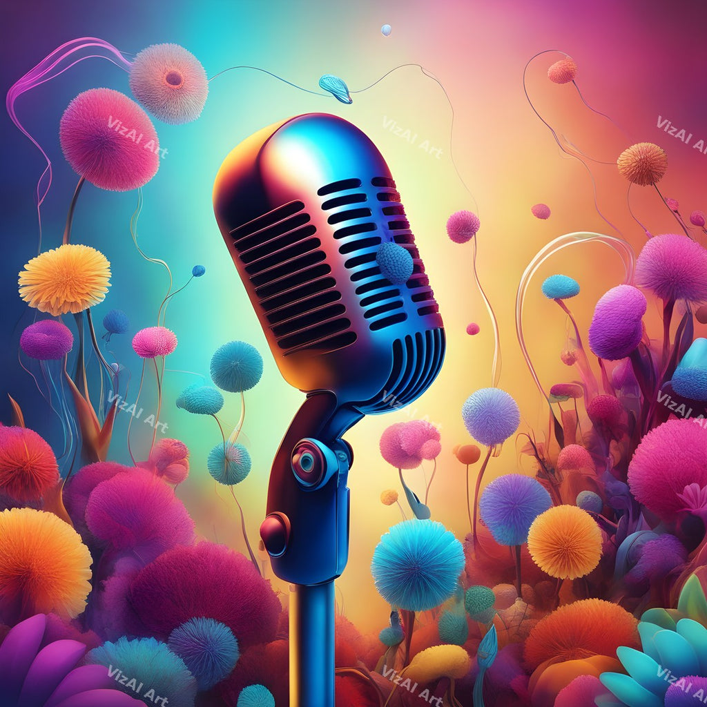 Surreal Dreamscape Microphone Art — print 11