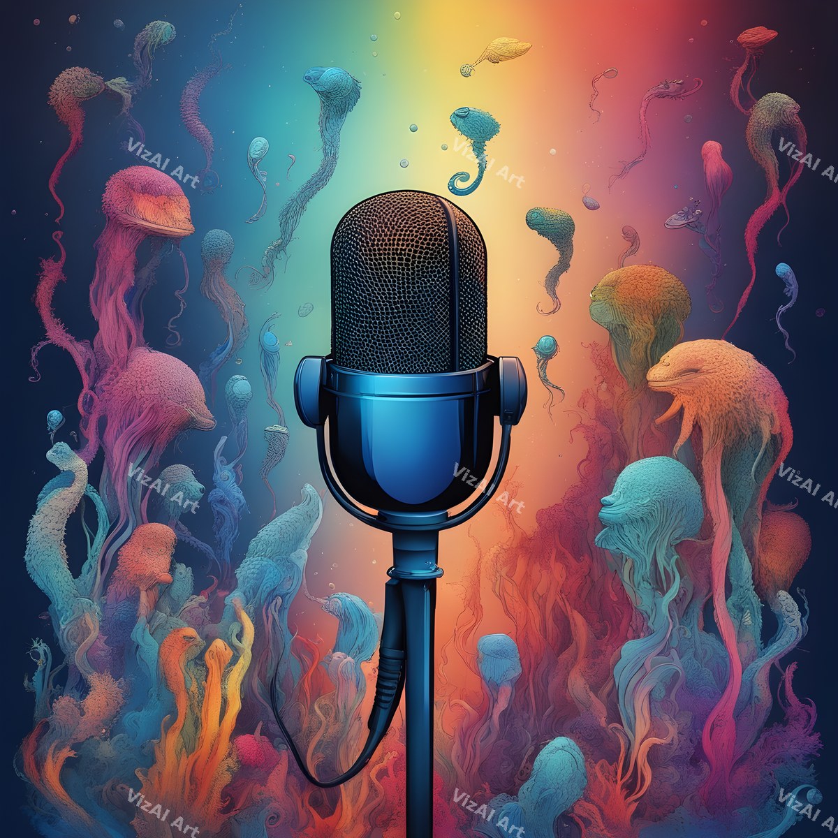Surreal Dreamscape Microphone Art — print 12