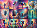 Surreal Dreamscape Microphone Art — 12 Printable Prints