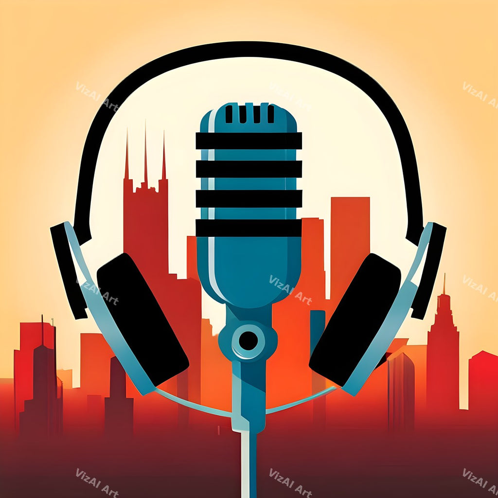 Comic Burst & Cubist Microphone Art — print 12